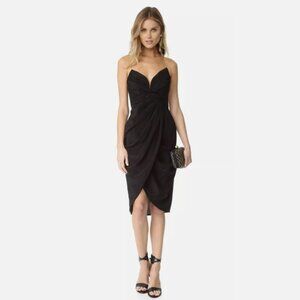 Zimmermann Silk Petal Twist Dress Black sz1